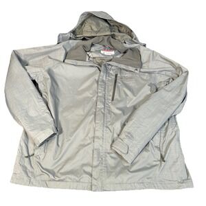 Columbia Mens‎ Omni Heat Hooded Zippered Jacket Insulated Gray Size Small XLarge